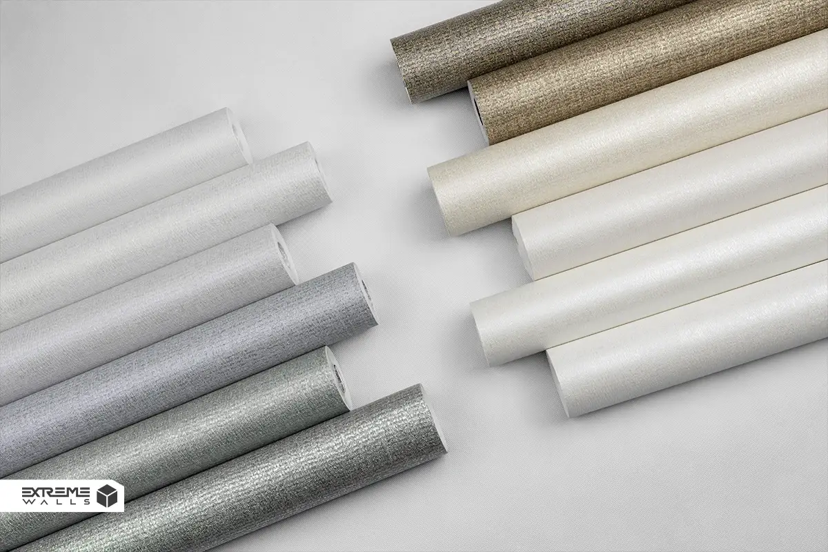 Durable vinyl wallpaper ideal for high-traffic living rooms