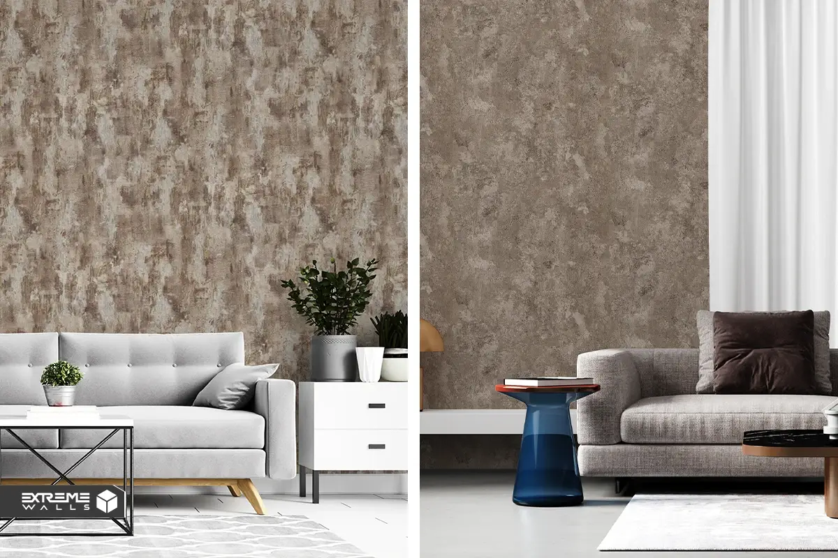 Spacious sunlit living room with warm, cozy tones