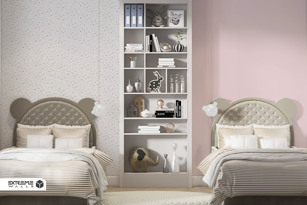 Comparing paint and children's wallpaper for healthy room design