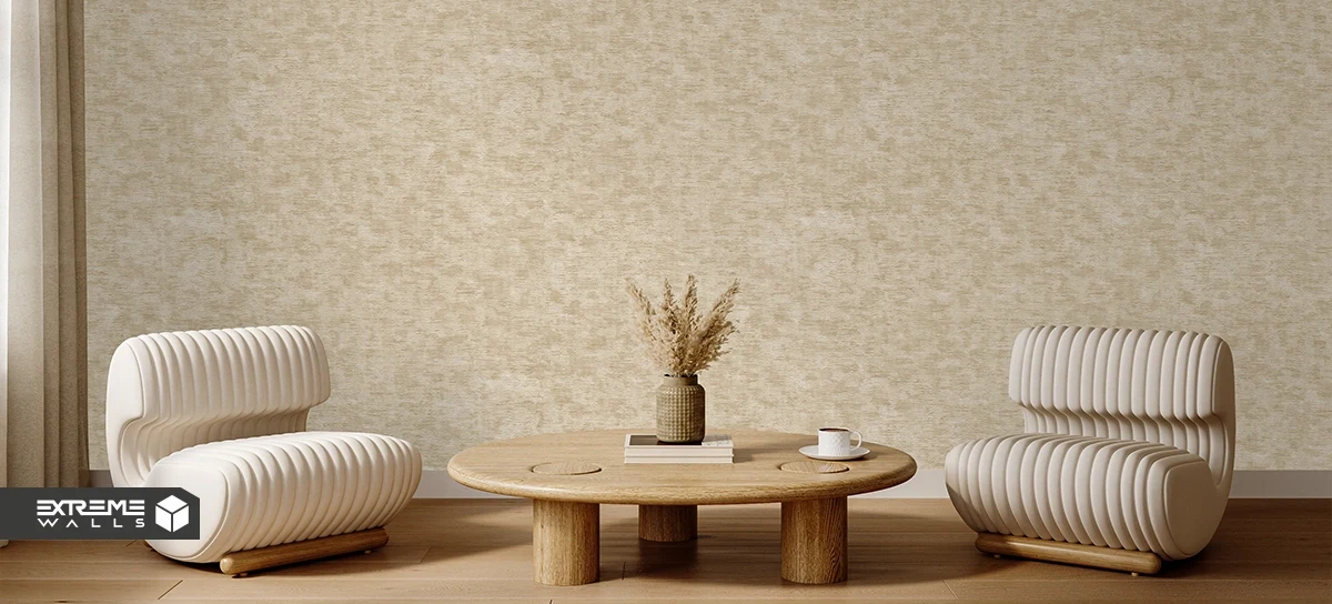 Elegant cream wallpaper brightening and enhancing any room