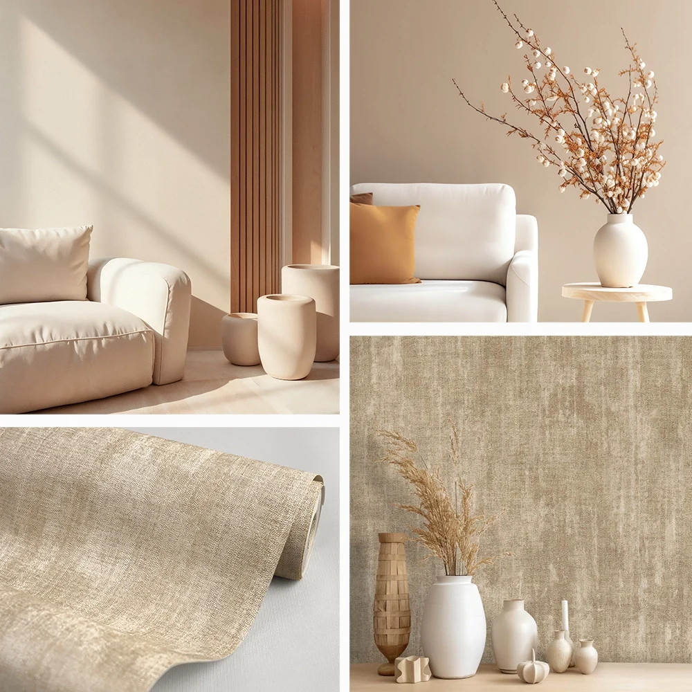 Cream Wallpaper: Elegant and Cozy Interior Design