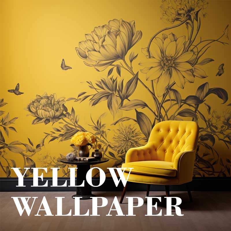کاغذ دیواری زرد رنگ