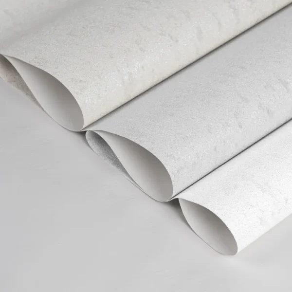 کاغذ دیواری طرح ساده کرم کد 904C (سفید، خاکستری،