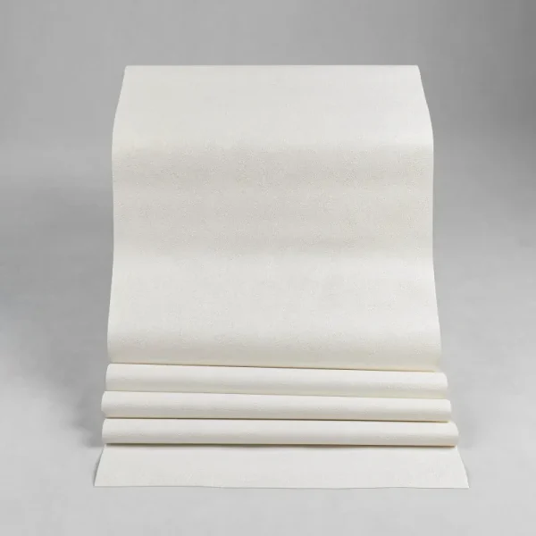کاغذ دیواری طرح ساده کرم کد 905C (رول باز شده)