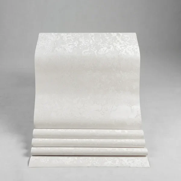 کاغذ دیواری طرح بافت کرم کد 906C (رول باز شده)