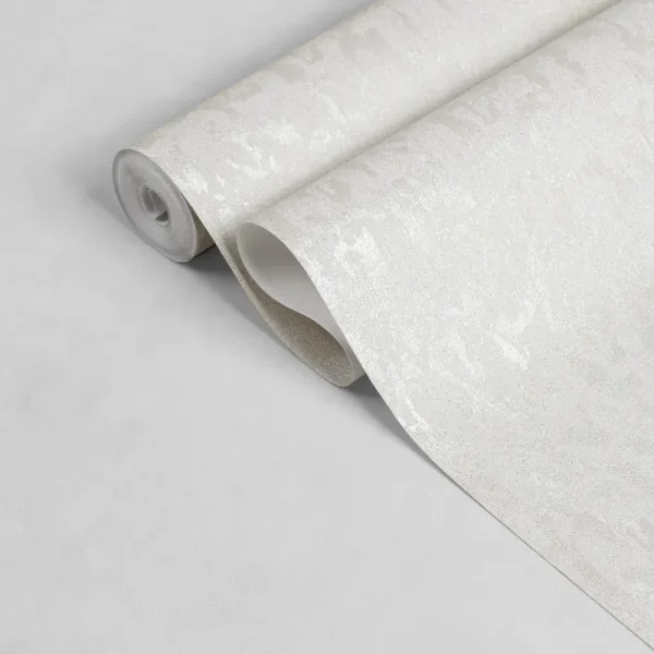 کاغذ دیواری طرح بافت کرم کد 908C (رول نیمه باز شده)