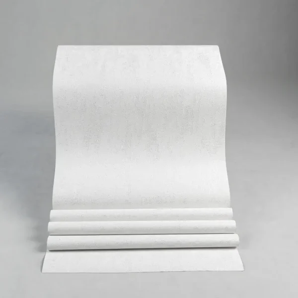 کاغذ دیواری طرح ساده سفید کد 913W (رول باز شده)