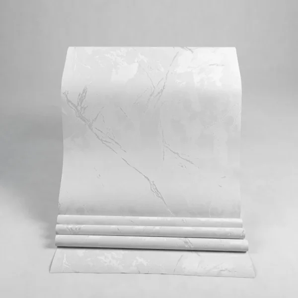 کاغذ دیواری طرح رگه‌دار خاکستری کد 918G (رول باز شده)