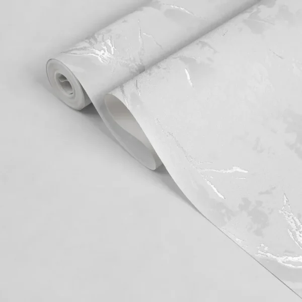 کاغذ دیواری طرح رگه‌دار خاکستری کد 918G (رول نیمه باز شده)