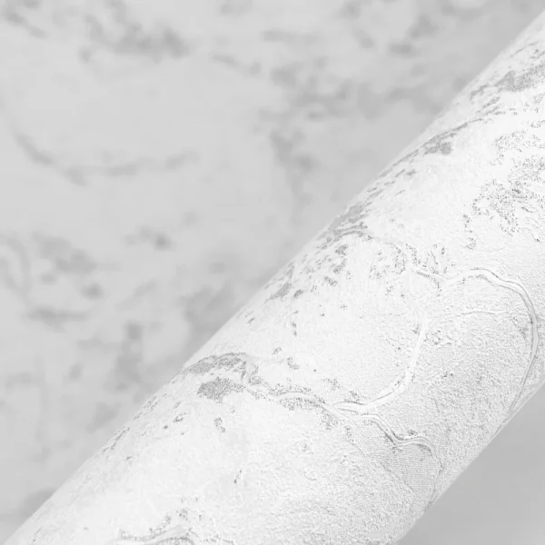 کاغذ دیواری طرح رگه‌دار سفید کد 919W (تک رول)