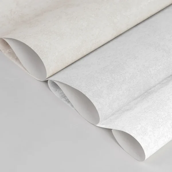 کاغذ دیواری طرح بافت سفید کد 928W (سفید، خاکستری، کرمی)