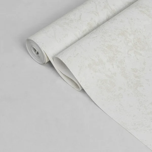 کاغذ دیواری طرح بافت کرم کد 932C (رول نیمه باز شده)
