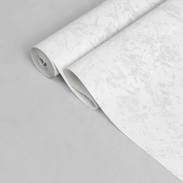 کاغذ دیواری طرح بافت سفید کد 932W (رول نیمه باز شده)