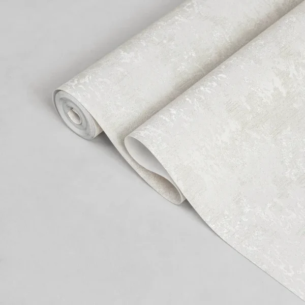 کاغذ دیواری طرح ساده کرم کد 933C (رول نیمه باز شده)