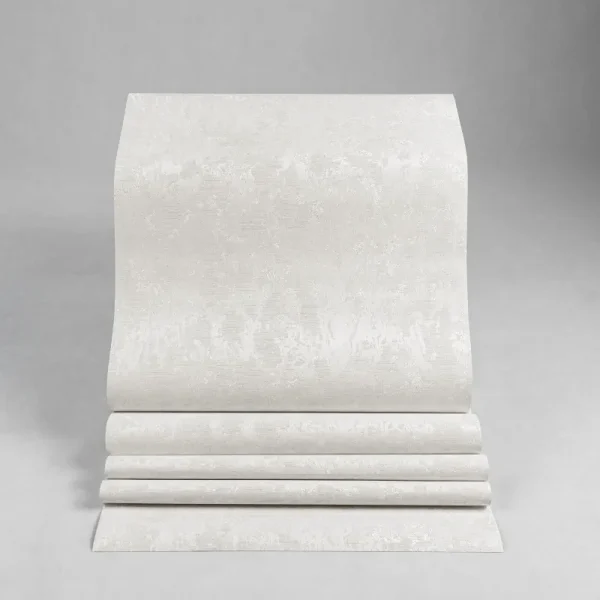 کاغذ دیواری طرح ساده کرم کد 933C (رول باز شده)