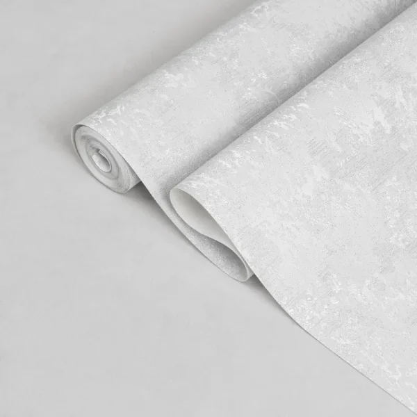 کاغذ دیواری طرح ساده خاکستری کد 933G (رول نیمه باز شده)
