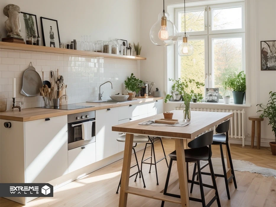 نورپردازی در طراحی آشپزخانه به سبک اسکاندیناوی