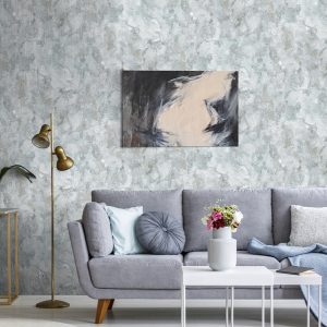 دکوراسیون سالن پذیرایی با کاغذ دیواری