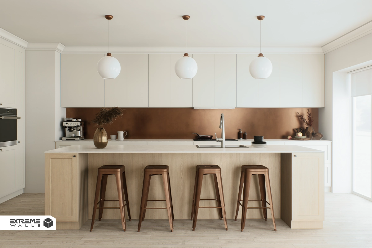 قوانین طلایی در طراحی دکوراسیون آشپزخانه مدرن 1 دکوراسیون آشپزخانه مدرن با رنگهای خنثی و مینیمال