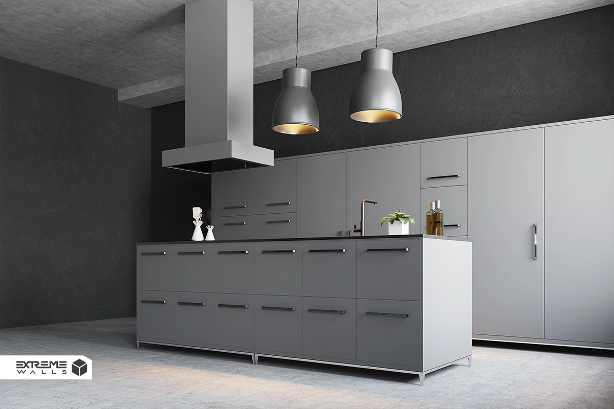 قوانین طلایی در طراحی دکوراسیون آشپزخانه مدرن 3 دکوراسیون آشپزخانه مدرن طوسی