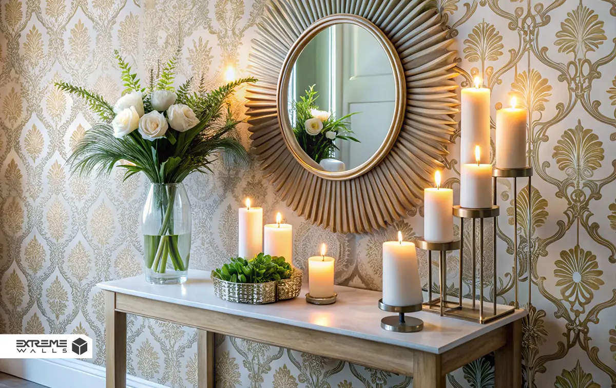 نقش آینه و شمعدان در دکوراسیون منزل به سبک سنتی