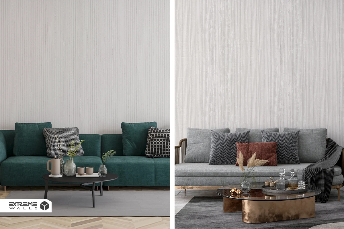 کاغذ دیواری با طرح‌های راه راه برای خانه‌های کوچک