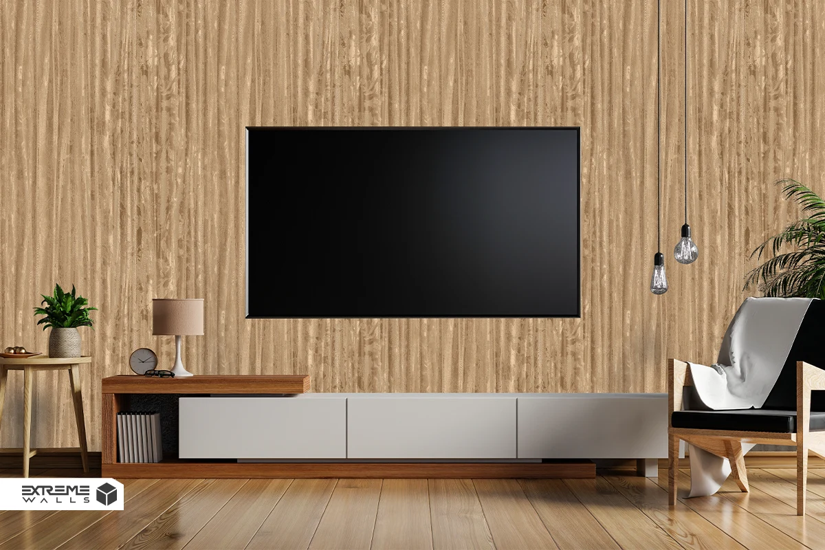 کاغذ دیواری طرح راه راه قهوه‌ای / طلایی کد ۱۱۰۶۱ آلبوم تیتانیوم 