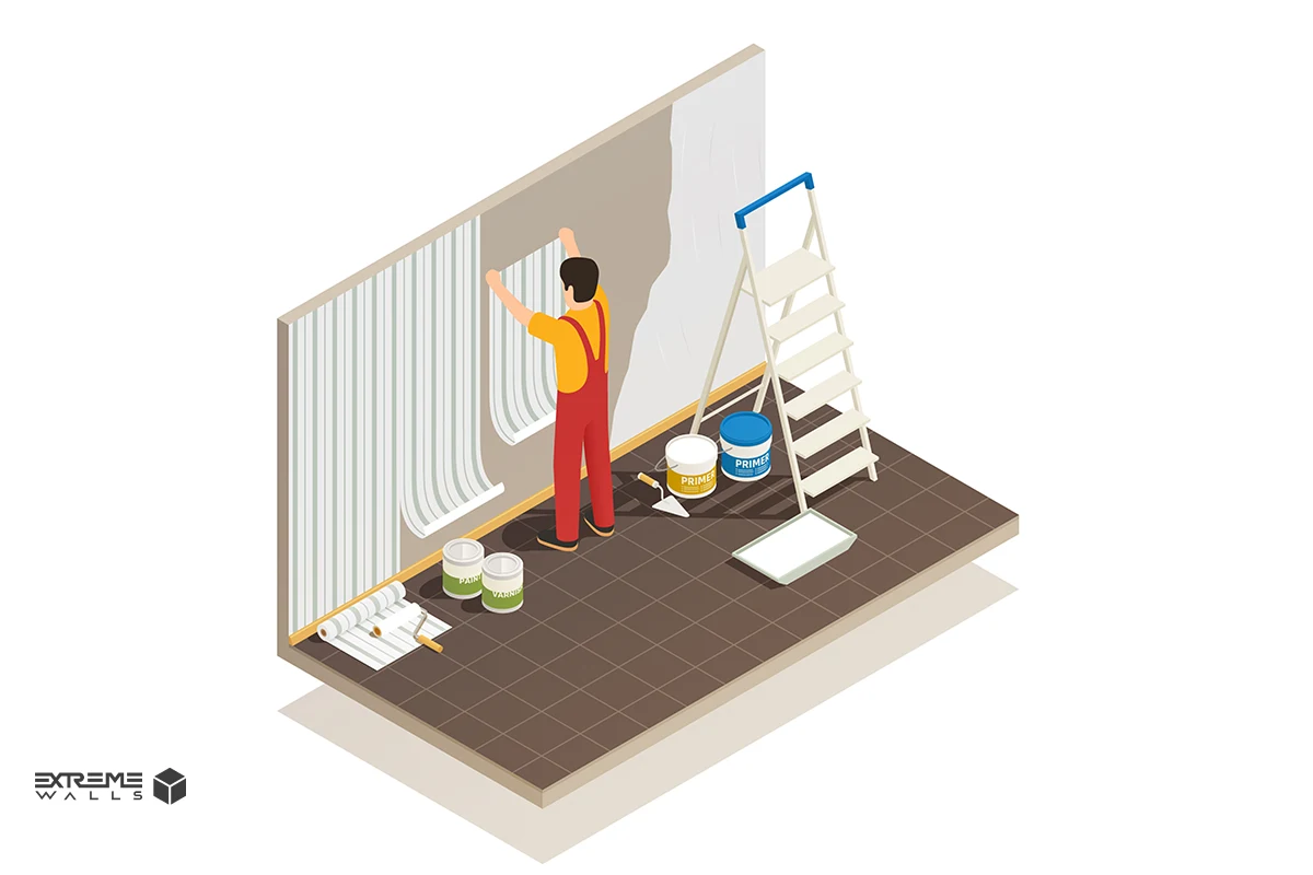 نصب کاغذ دیواری 