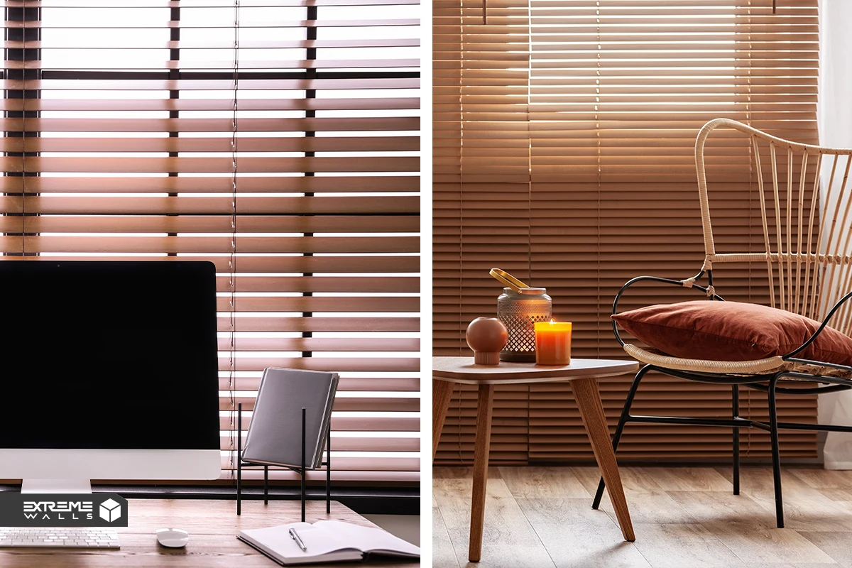 پرده کرکره‌ای چوبی