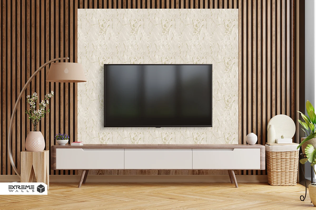 کاغذ دیواری طرح رگه ‌دار / پتینه کرم کد ۱۱۰۷۶ آلبوم تیتانیوم 