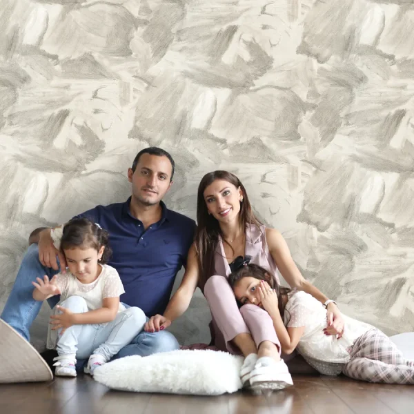 کاغذ دیواری طرح بتن کد ۶۰۰۶ دیوار اتاق نشیمن