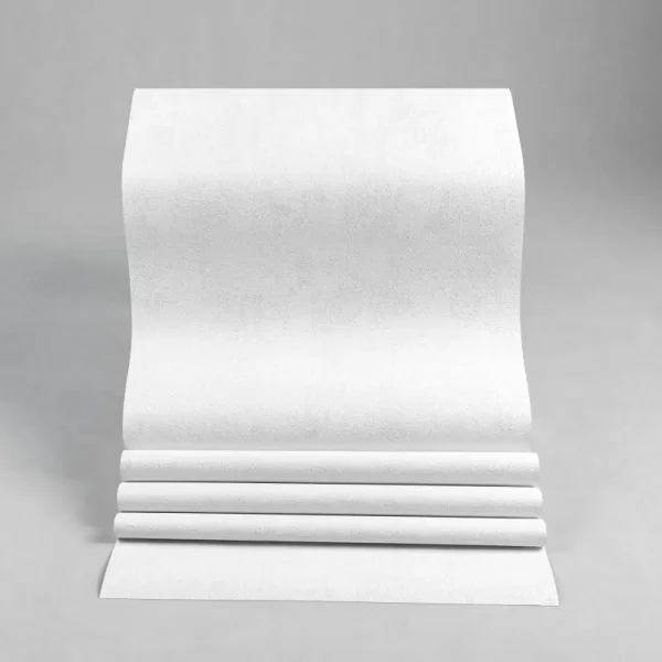 کاغذ دیواری طرح ساده سفید کد 902W (رول باز شده)