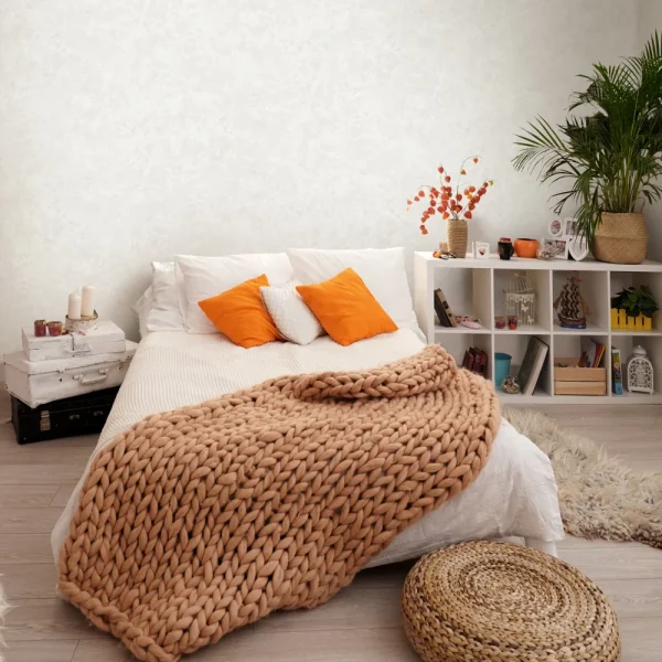 کاغذ دیواری طرح پتینه سفید کد 10269 اتاق خواب