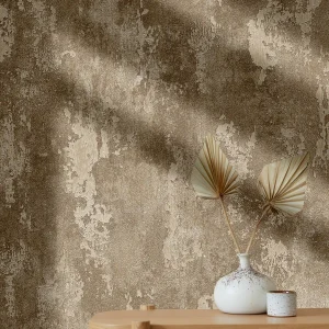 کاغذ دیواری طرح پتینه قهوه ای کد 10303 شاخص