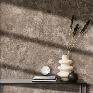کاغذ دیواری طرح پتینه قهوه‌ای کد 10334 شاخص