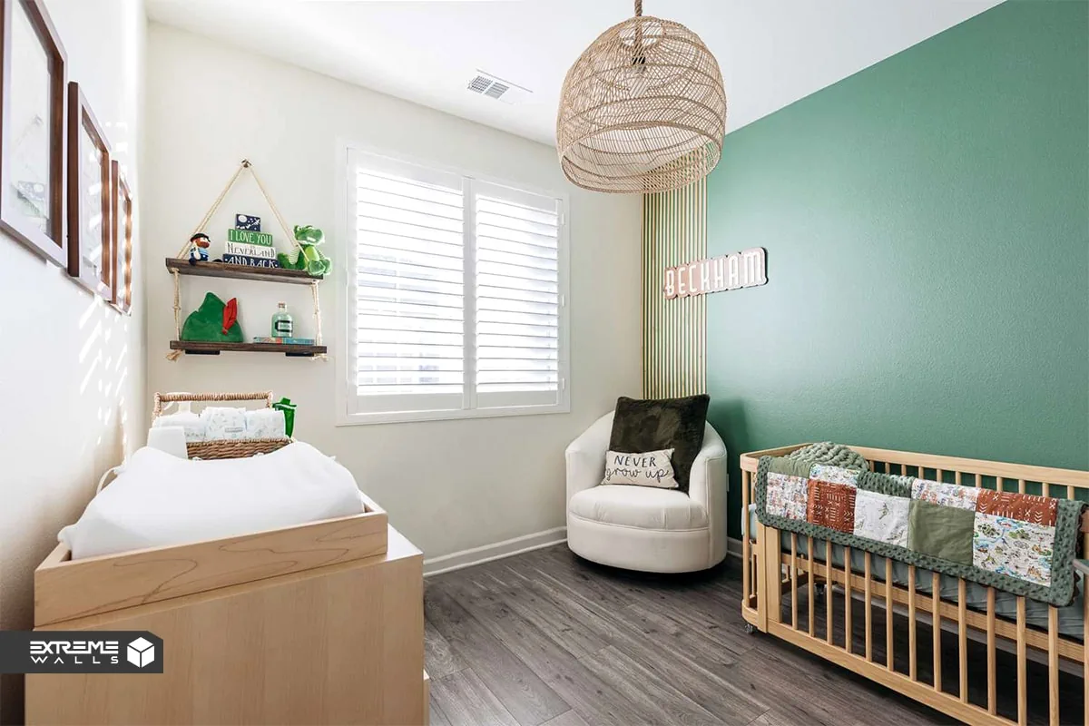 جدیدترین ایده های طراحی اتاق خواب با تم و دکور سبز رنگ 9 اتاق خواب سبز و سفید