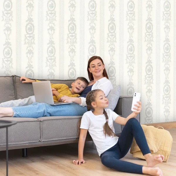 کاغذ دیواری طرح راه راه کد 5011 خانواده