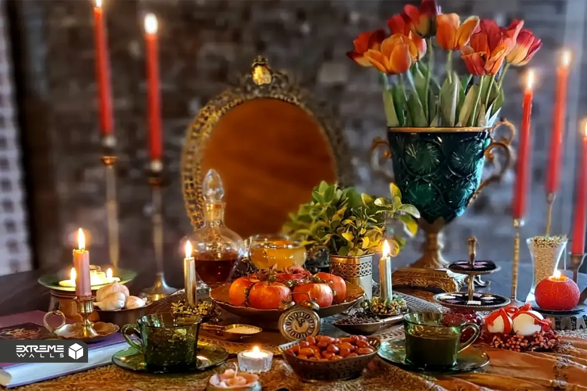 استفاده از رومیزی‌های ایرانی برای خلق سفره هفت سین خاص و متفاوت 