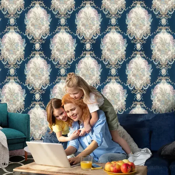 کاغذ دیواری طرح داماسک کد ۷۰۷۴ خانواده