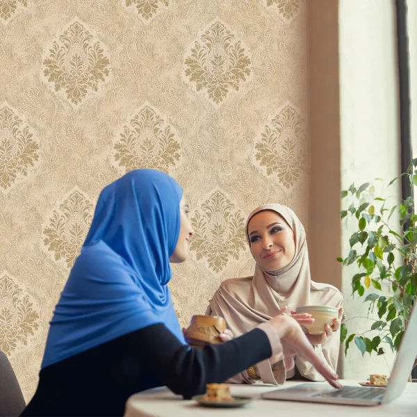 کاغذ دیواری طرح داماسک کد ۷۰۹۰ خانواده
