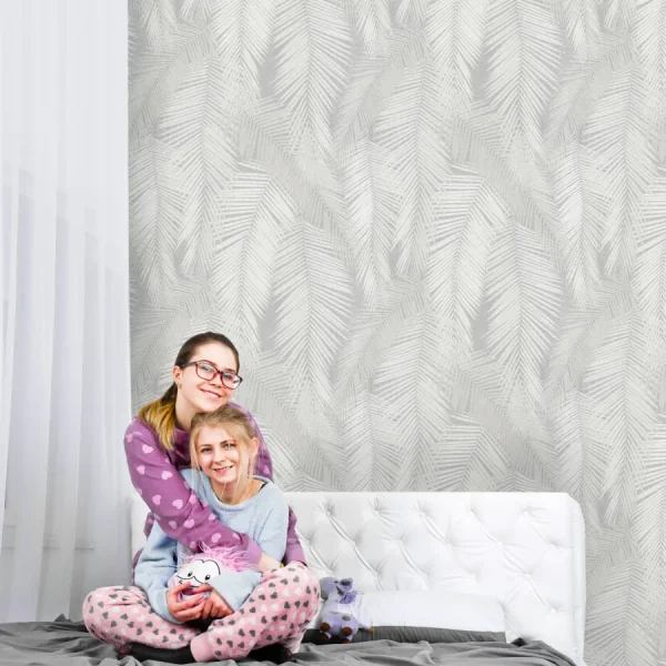 کاغذ دیواری مدرن طرح شاخ و برگ کد 8087 خانواده