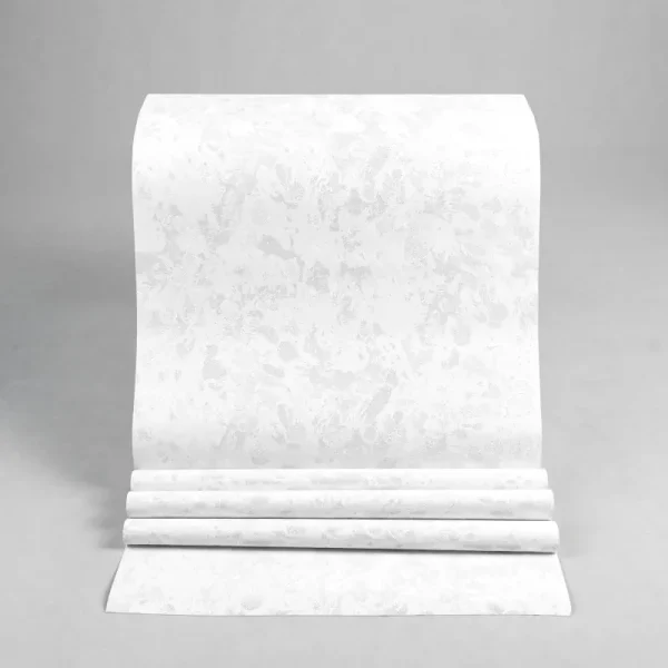 کاغذ دیواری طرح بافت سفید کد 909W (رول باز شده)