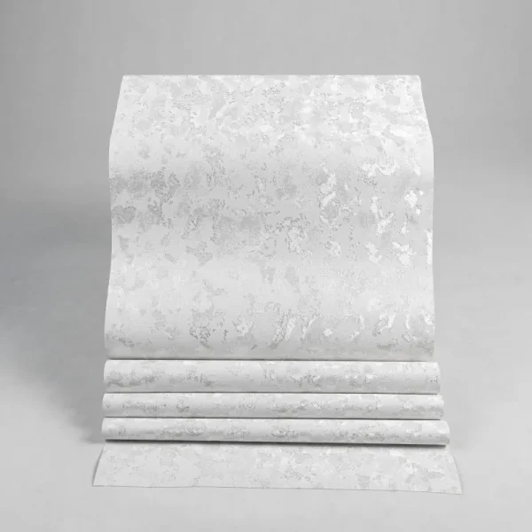 کاغذ دیواری طرح بافت خاکستری کد 910G (رول باز شده)