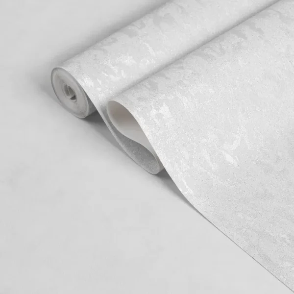 کاغذ دیواری طرح ساده خاکستری کد 912G (رول نیمه باز شده)