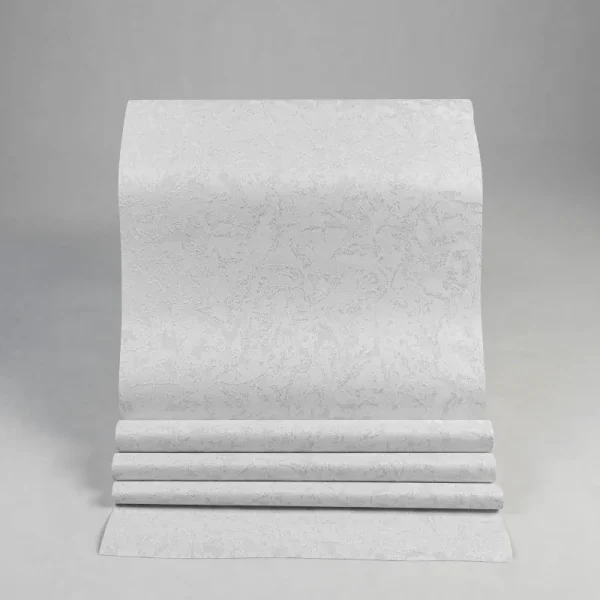 کاغذ دیواری طرح ساده خاکستری کد 917G (رول باز شده)