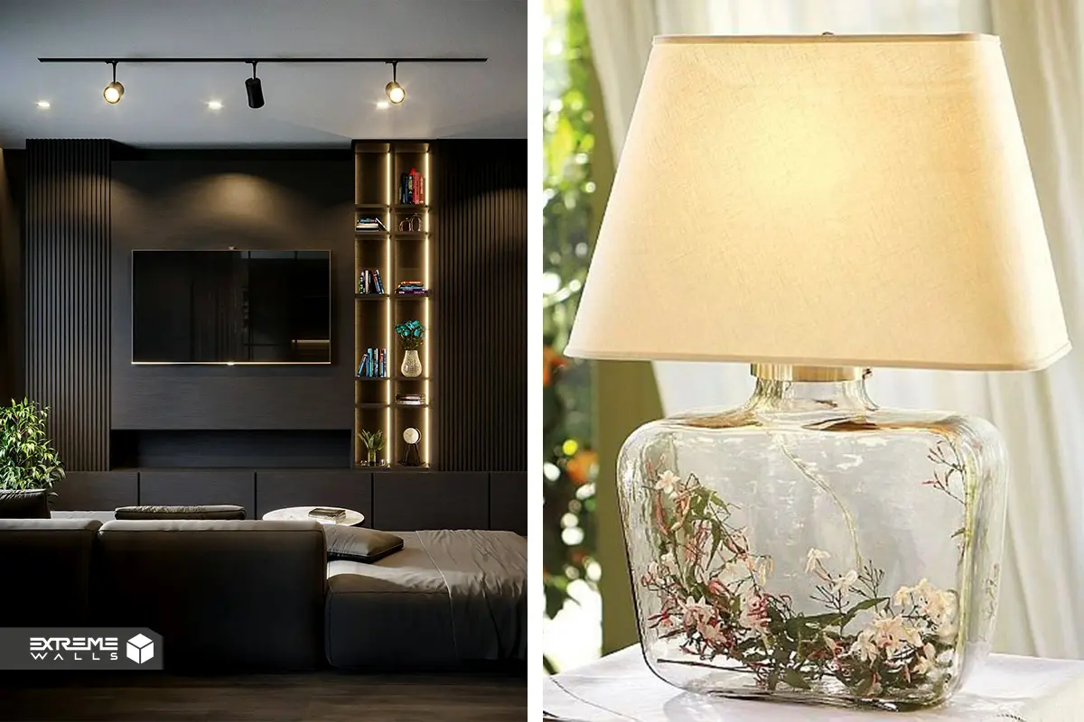 استفاده از چراغ‌های آویز و آباژور برای نورپردازی دکوراسیون مدرن 