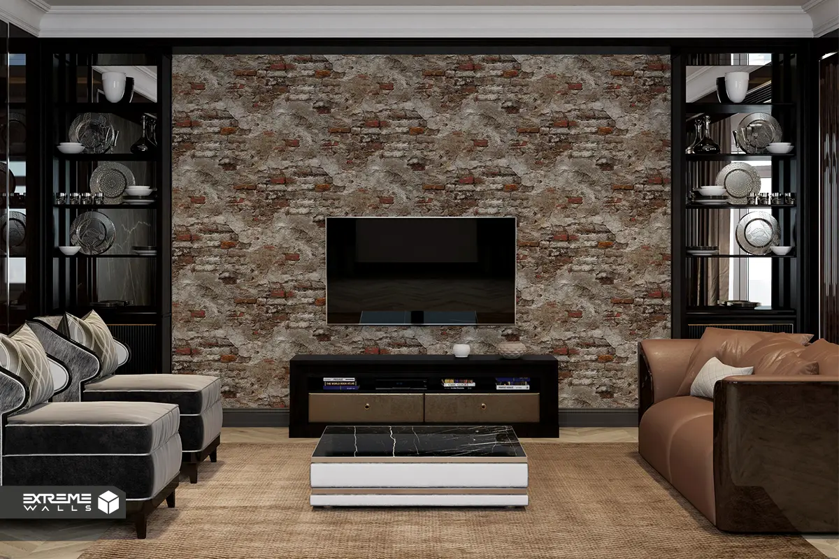 راهنمای انتخاب کاغذ دیواری بر اساس سبک دکوراسیون داخلی 6 ایجاد فضایی گرم و طبیعی با انتخاب کاغذ دیواری طرح آجر