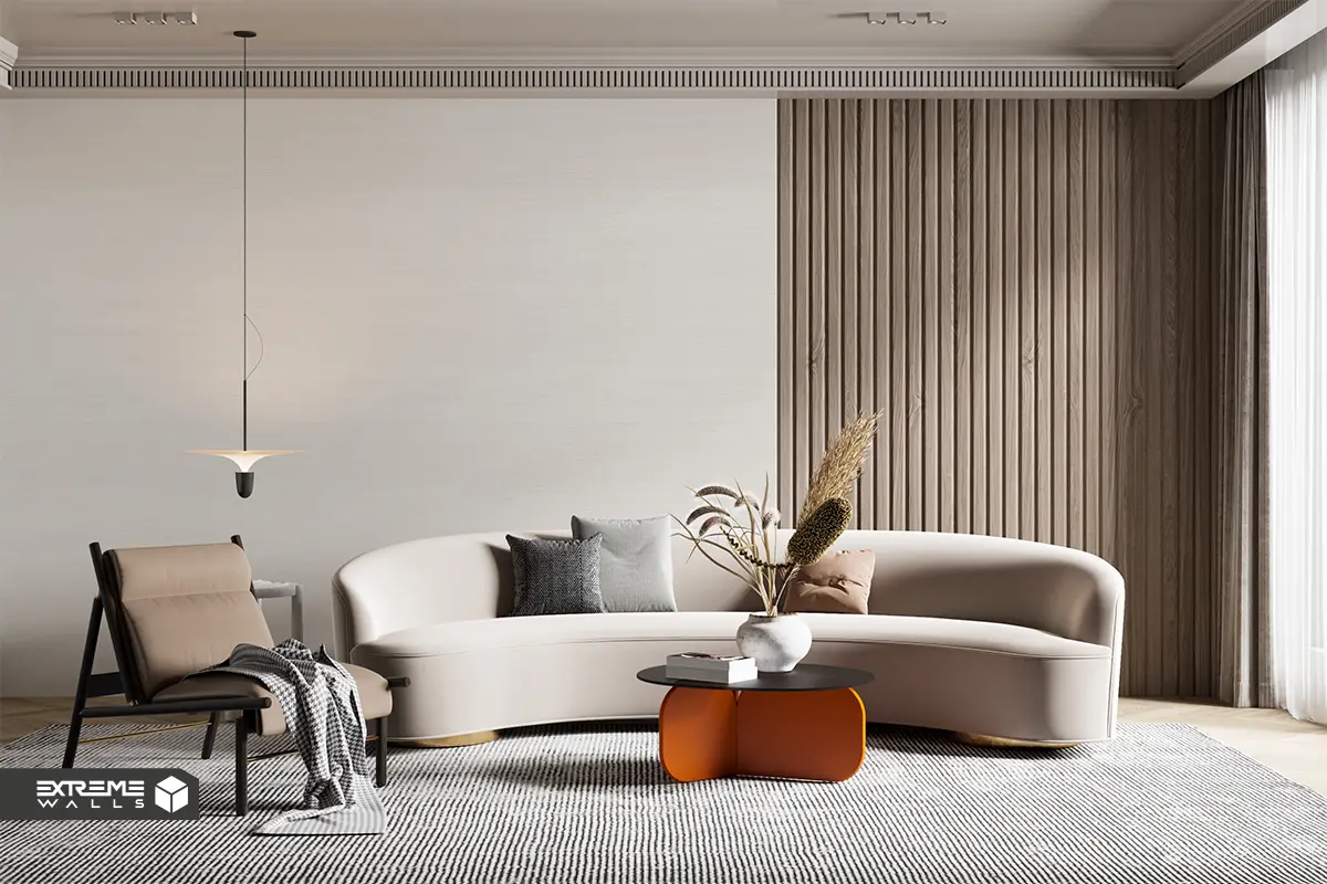 کاغذ دیواری مینیمالیستی برای فضایی آرام و دلبازتر در خانه