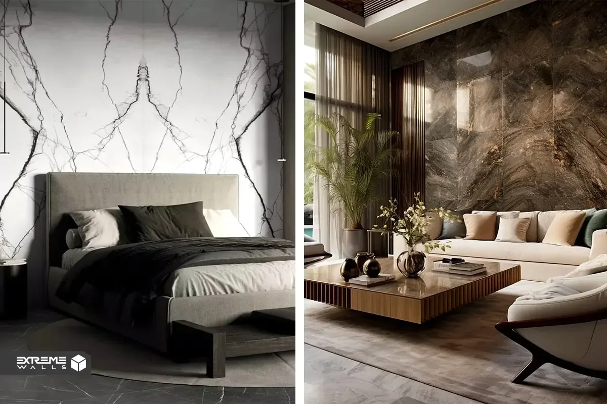 طراحی دکوراسیون لاکچری برای نوروز 1404 4 سنگهای طبیعی در دکوراسیون لاکچری نوروز، جلوهای زیبا و مجلل