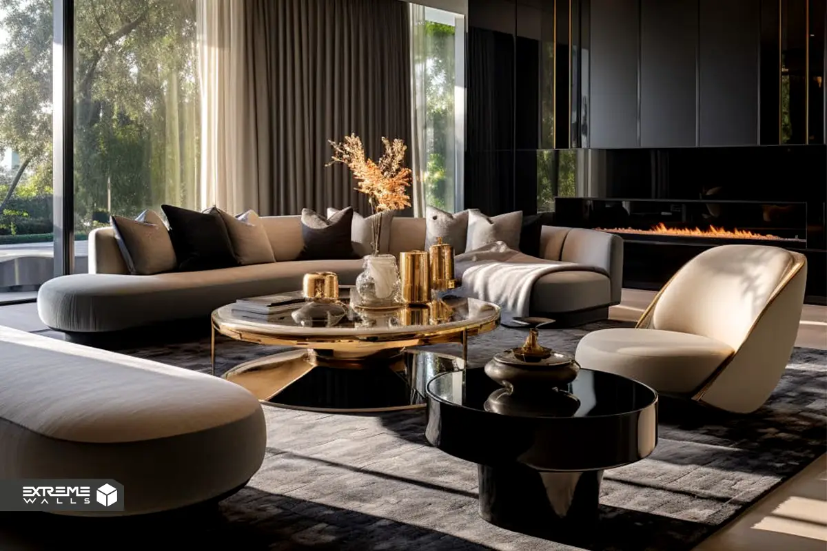 "تعادل در دکوراسیون مشکی طلایی منزل: زیبایی بدون سنگینی" 